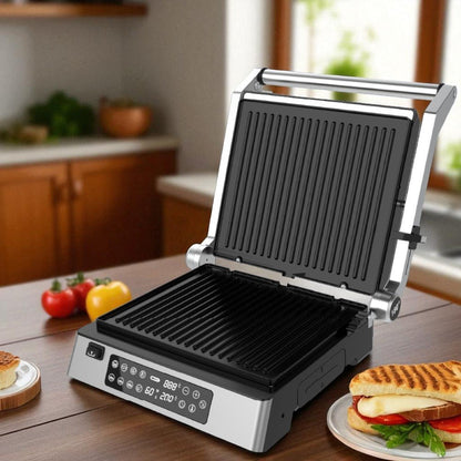 Parrilla Inteligente Aiwa Panini Digital Inox | 1500W - Aiwa - Titan.com.pa - 7453041023843