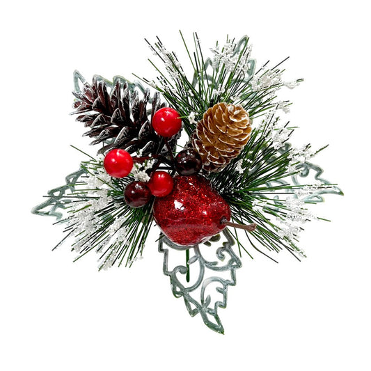 Pick Navideño Nevado 22 cm / Montefiori Christmas - Montefiori Christmas - Titan.com.pa - 7453121001129