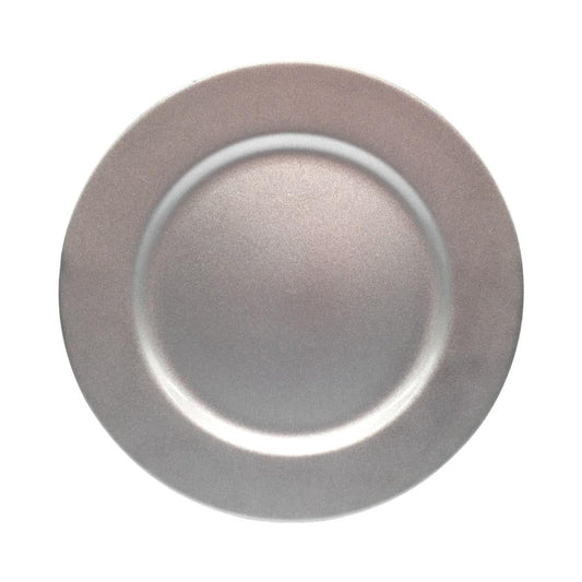 Plato Decorativo Redondo 33Cm Plateado