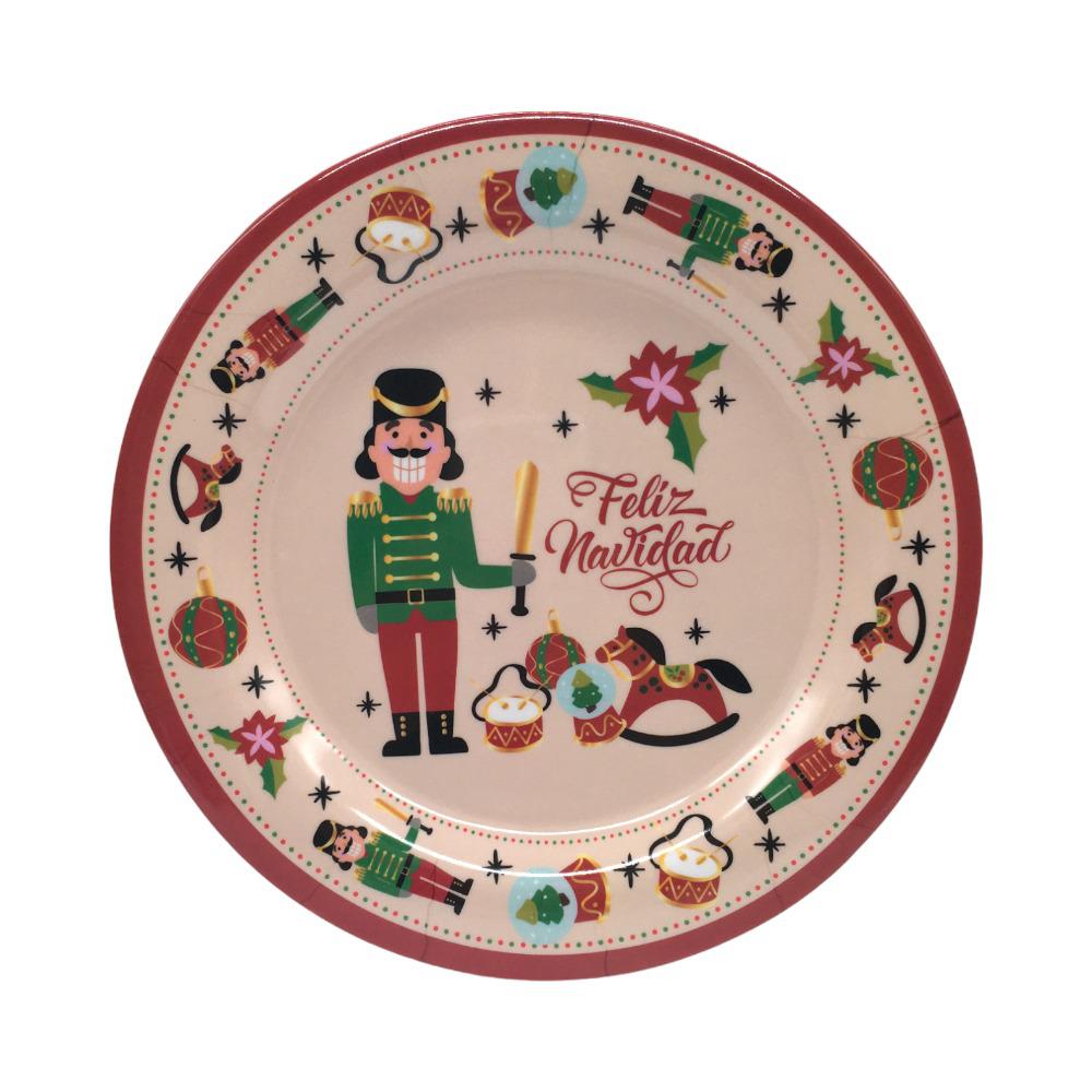 Plato Llano 10" Melamina Navidad