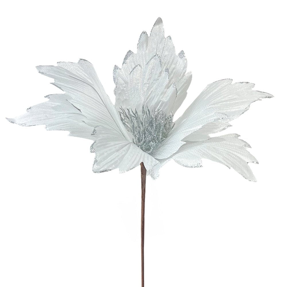 Poinsettia 64 cm Silver / Montefiori Christmas - Montefiori Christmas - Titan.com.pa - 7453121084573