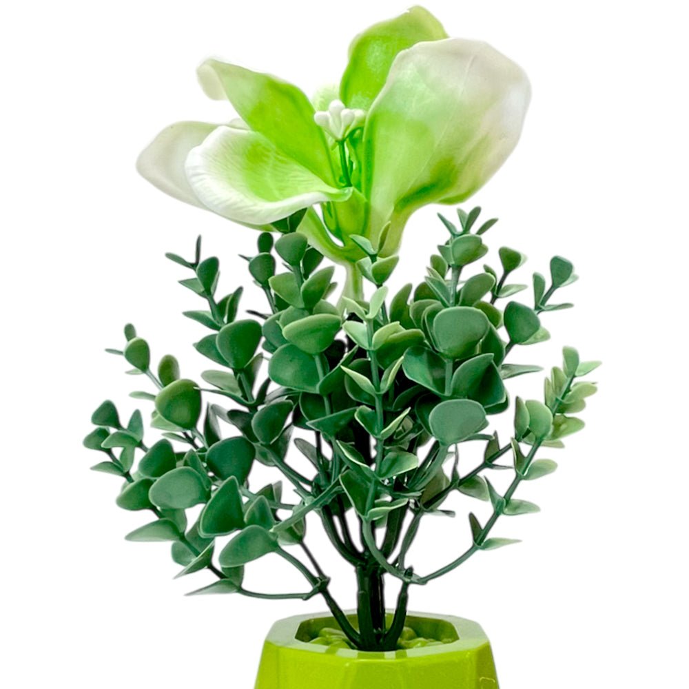 Pote Decorativo Con Flor Gelincik Dekor / Plástico / 5" / Surtido - Gelincik Dekor - Titan.com.pa - 8681333003115