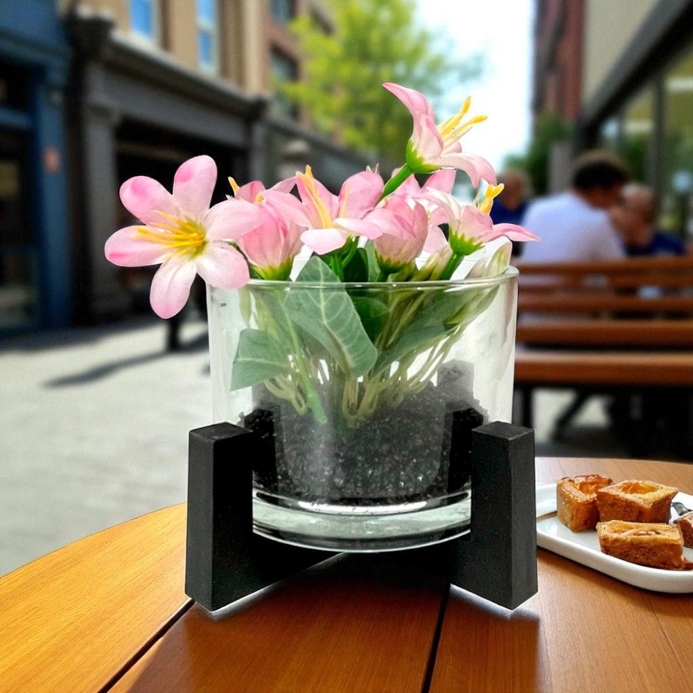 Pote Decorativo de Vidrio Home Elegance 3"x4" / Con Plantita / Surtido - Home Elegance - Titan.com.pa - 2100000437894