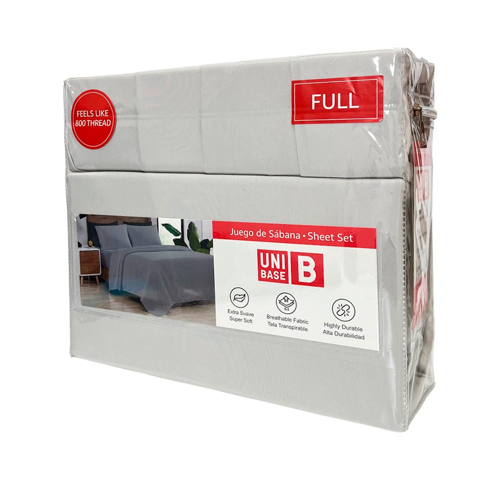 Sábana Full Set 6 Piezas Lisa Unibase / Surtida - Unibase - Titan.com.pa - 2100001013455