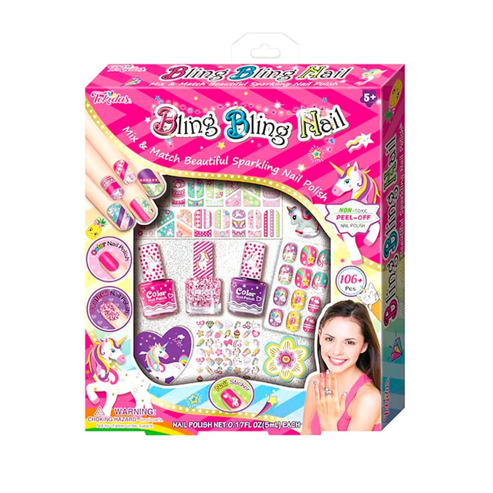 Set Manicure Uñas Brillantes Bling Bling Nail - Tokidas - Titan.com.pa - 2100000632053