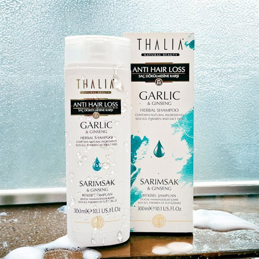 Shampoo Herbal Thalia Anticaída Con Ajo Y Ginseng - 300 ml - Thalia - Titan.com.pa - 8699490311844