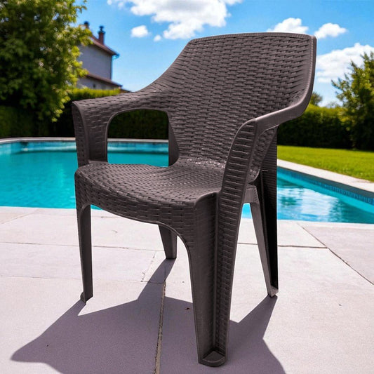 Silla Plastica / Ronah Ratan / Marrón - Ronah - Titan.com.pa - 2100000746859