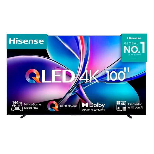 Hisense Q7 100” QLED 4K. Smart TV con 144Hz. Cine en casa con imagen y sonido envolvente. En el Titán Panamá.
