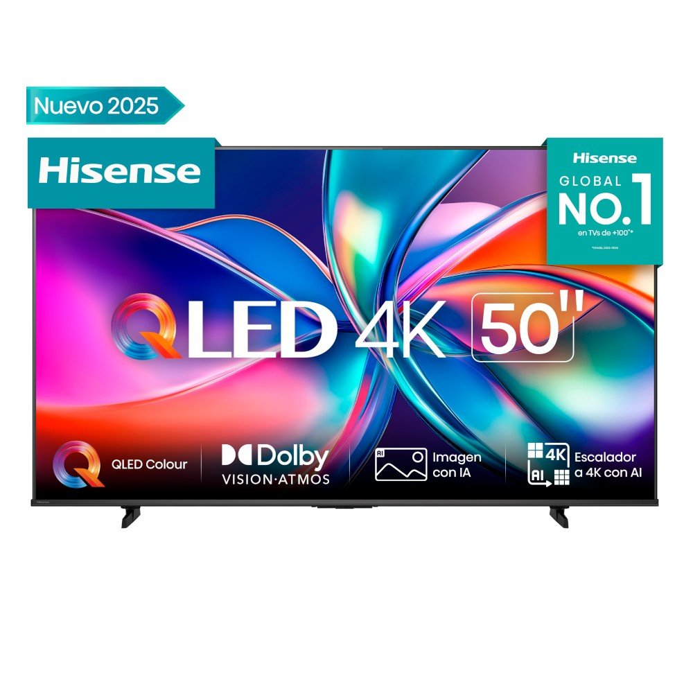 Televisor Hisense de 50 pulgs 4K, Smart TV con Dolby Vision, VIDAA U9, en electrónica Titán Panamá.