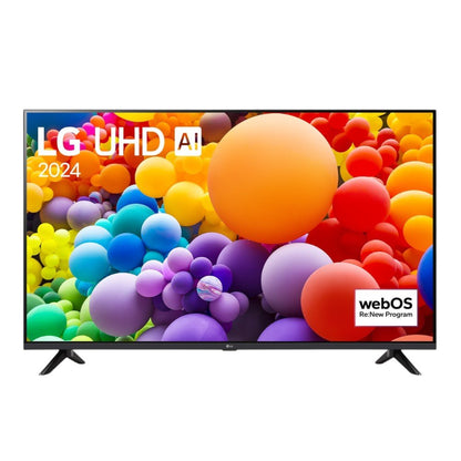 La televisión LG de 43 pulg, UHD 4K con procesador AI 4K Gen7 en electrónica Titán Panamá.