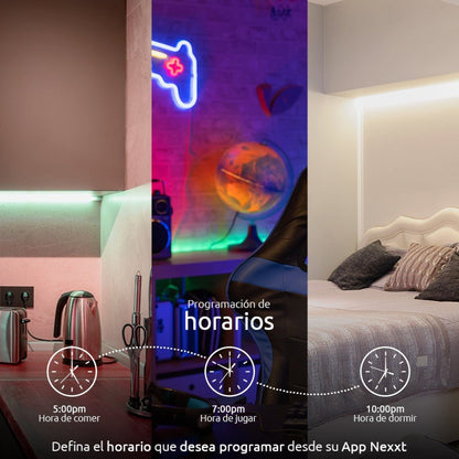 Tira de Luz Led Inteligente Nexxt Solutions Wi - Fi / RGBIC de 5m - Nexxt Solutions - Titan.com.pa - 798303058032