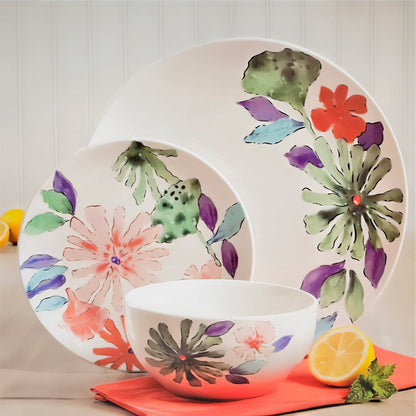 Vajilla De Cerámica Dazzling Lily Set De 12 Piezas Gibson - Gibson - Titan.com.pa - 085081502087