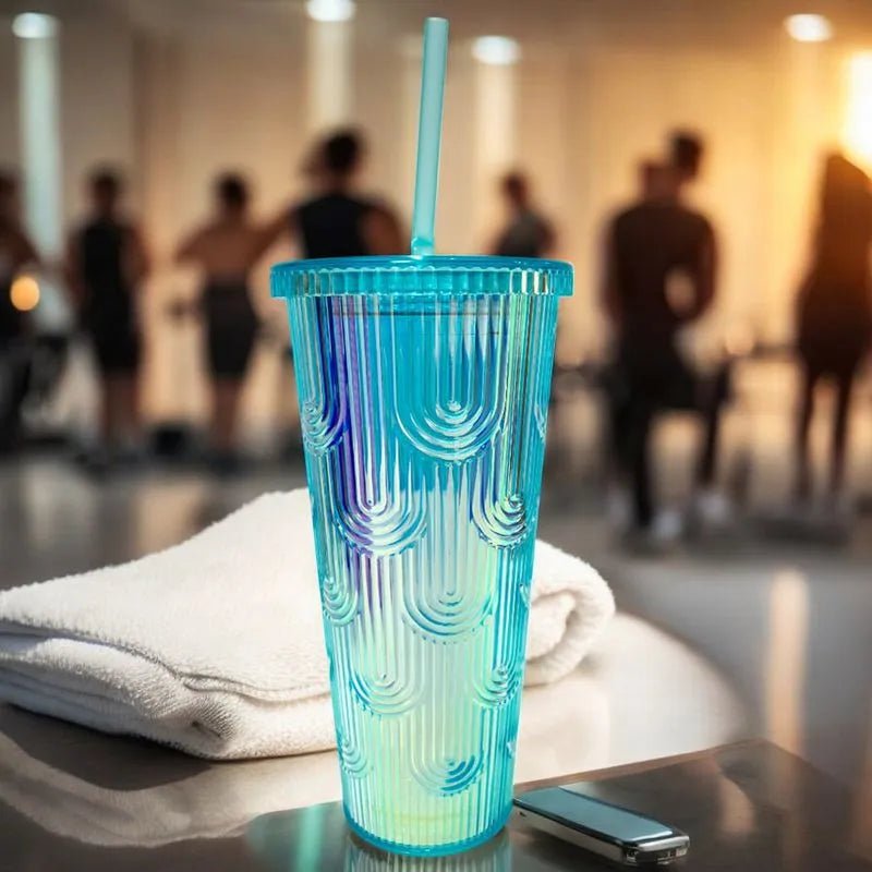 Vaso Acrílico Diamond Home de 710Ml / Tapa Y Carrizo/Surtido - Diamond Home - Titan.com.pa - 2150109787192