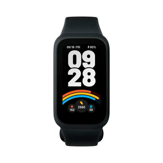 La Xiaomi Smart Band Active 9 en Titan Panamá con pantalla ultra grande, 50 modos deportivos, monitoreo cardíaco y diseño superligero.