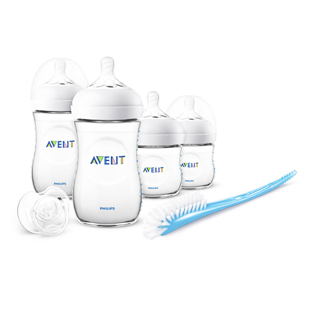 Set Recien Nacido Biberón Avent Natural Juego de 6 Piezas