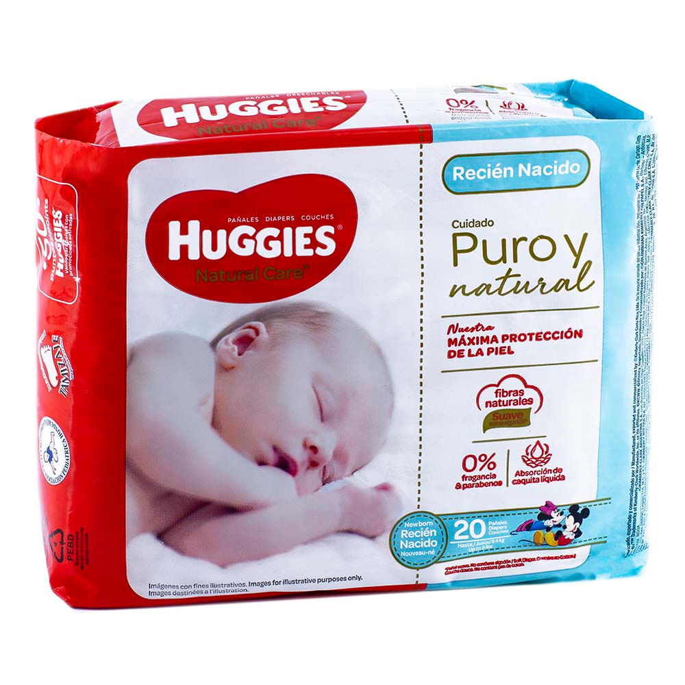 Pañales Huggies Recién Nacido x 20 unidades