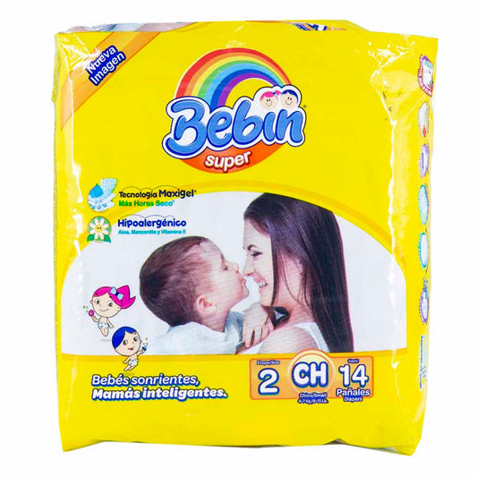 Pañales Desechables Bebin Super Chico