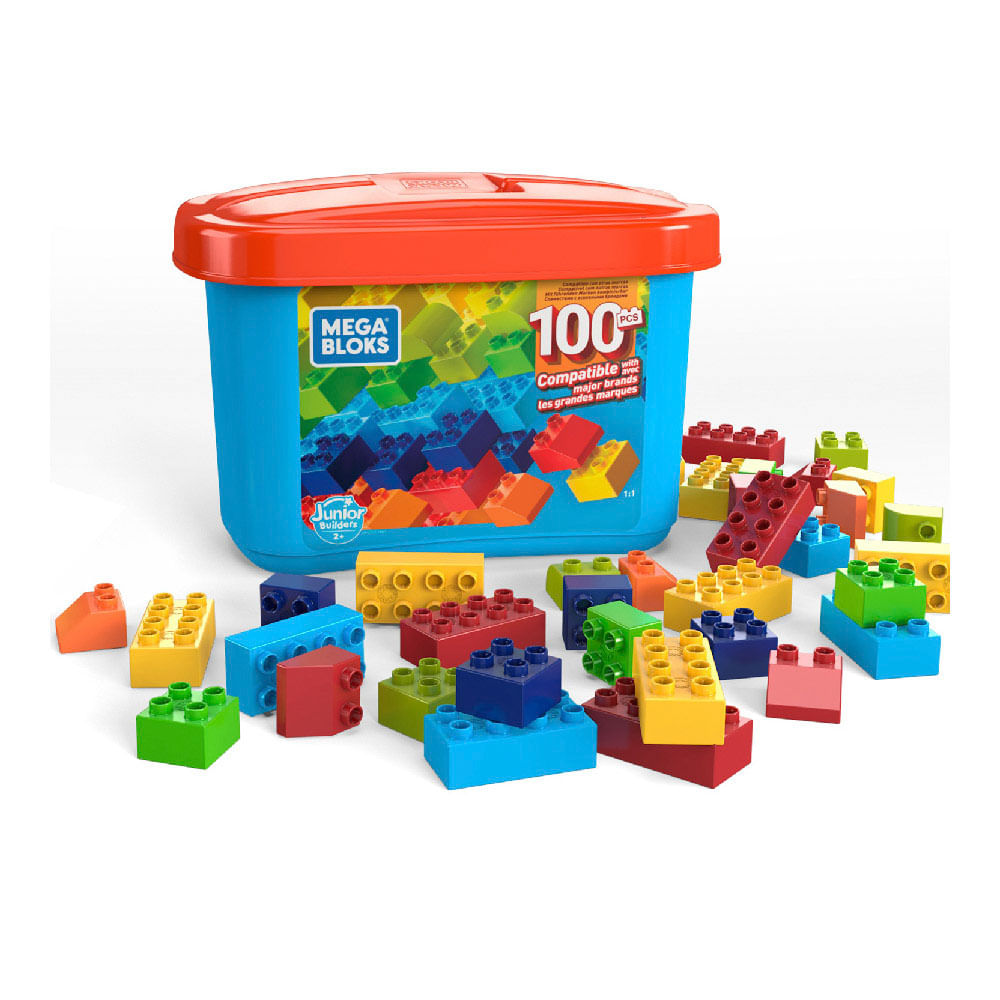 Bloques De Construcción Mega Caja de 100 Mini Bloques