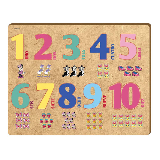 Números Didácticos Minnie Mouse De Madera