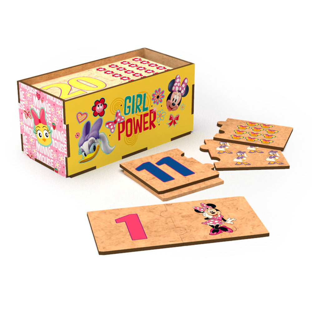 Juego De Números Minnie Mouse De Madera