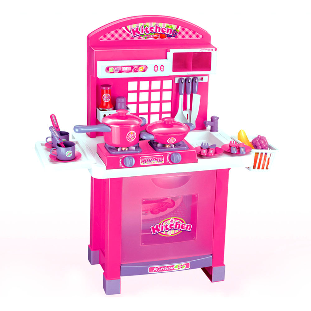 Cocina De Juguete Rosa Con Luz y Música