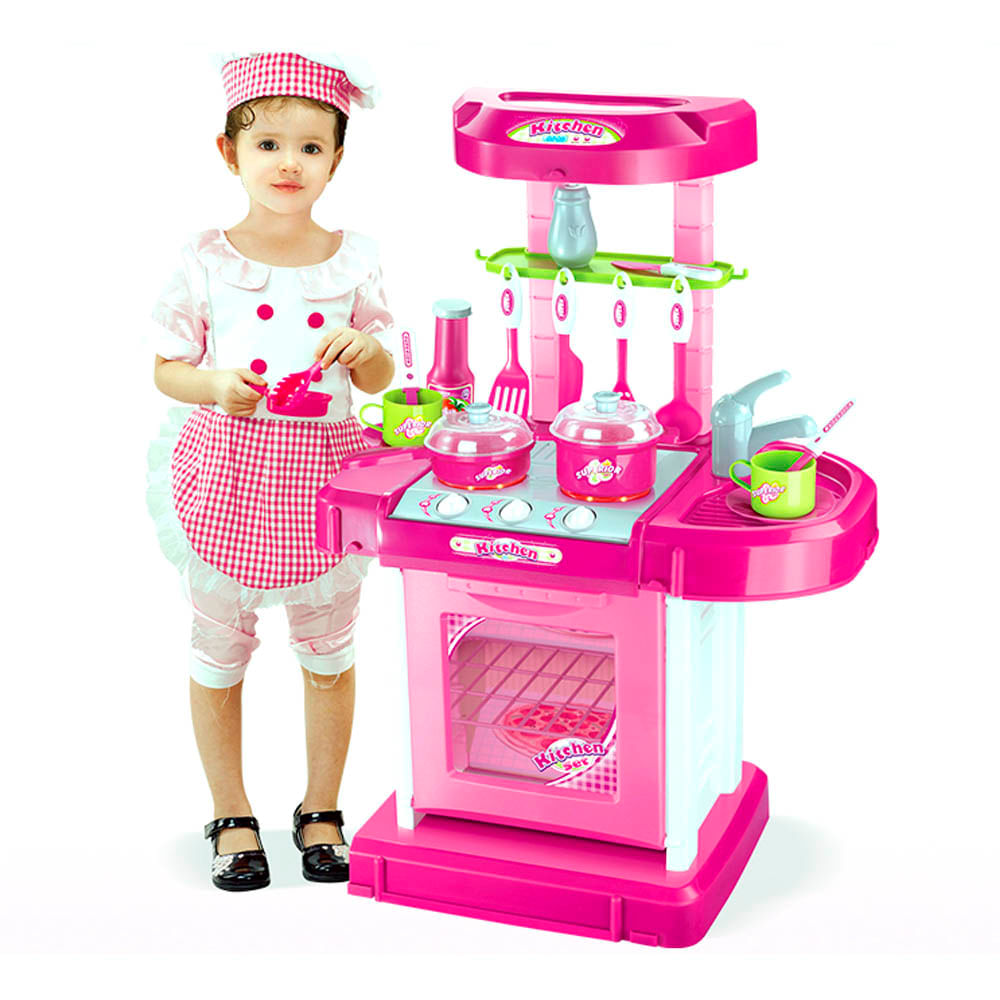 Cocina De Juguete Rosa