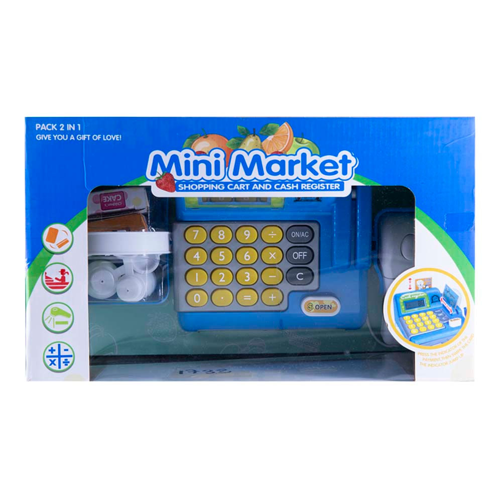 Caja Registradora Con Carrito De Supermercado