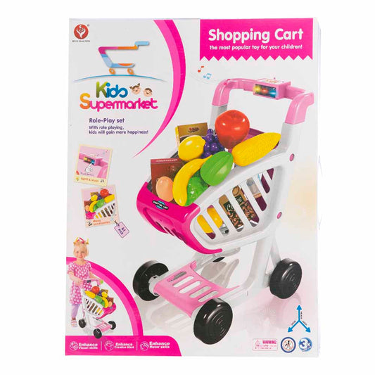 Carrito de Mercado Rosa de 41 Piezas