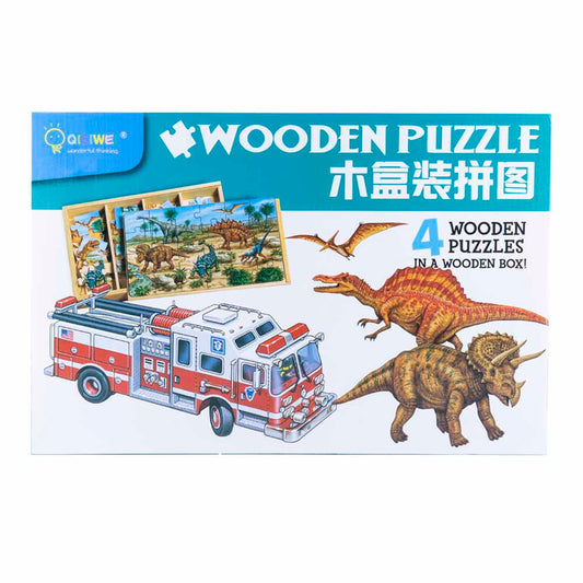 Rompecabezas 24 Piezas De Madera Con Diseño De Bomberos