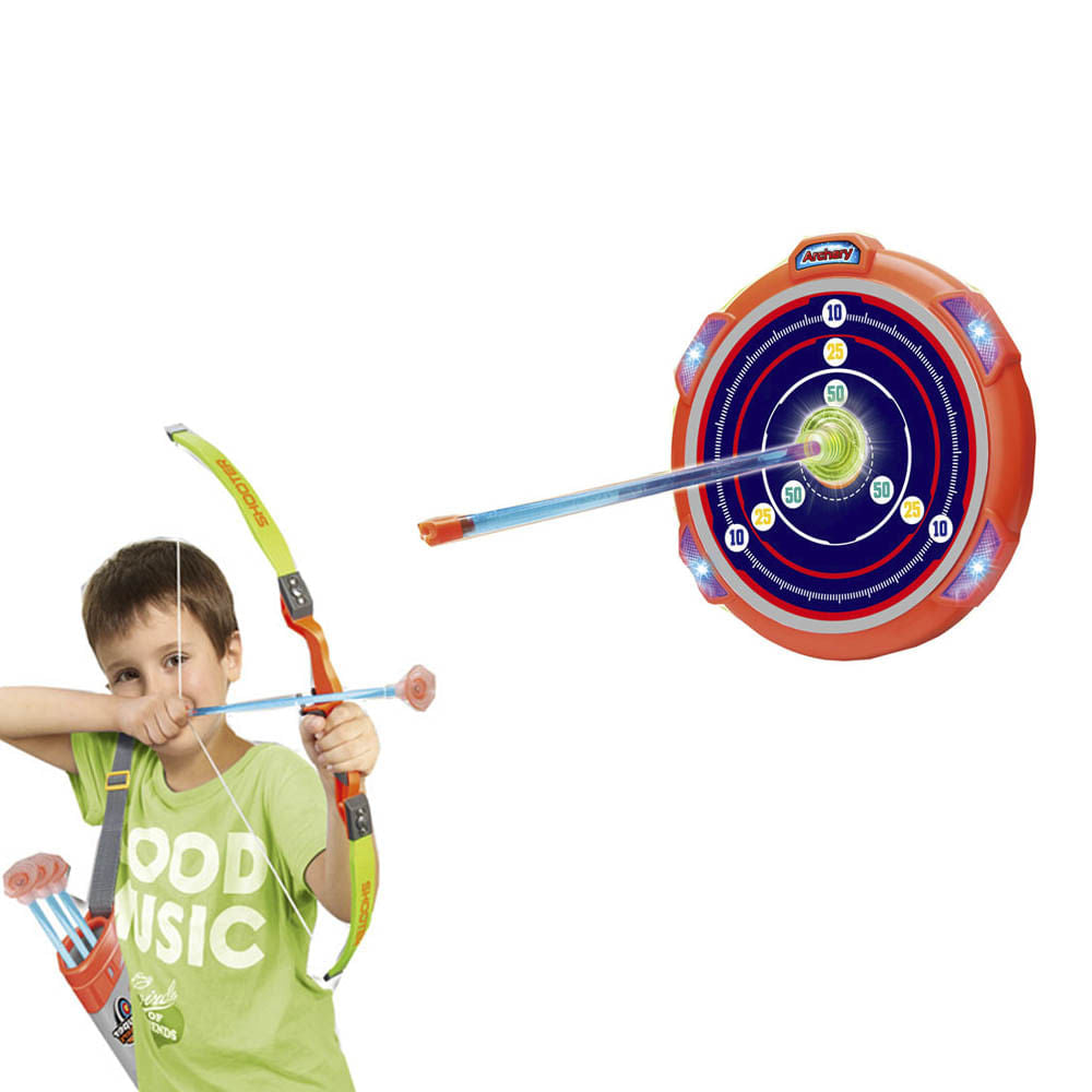 Juego De Arco Flecha y Tablero Con Luces