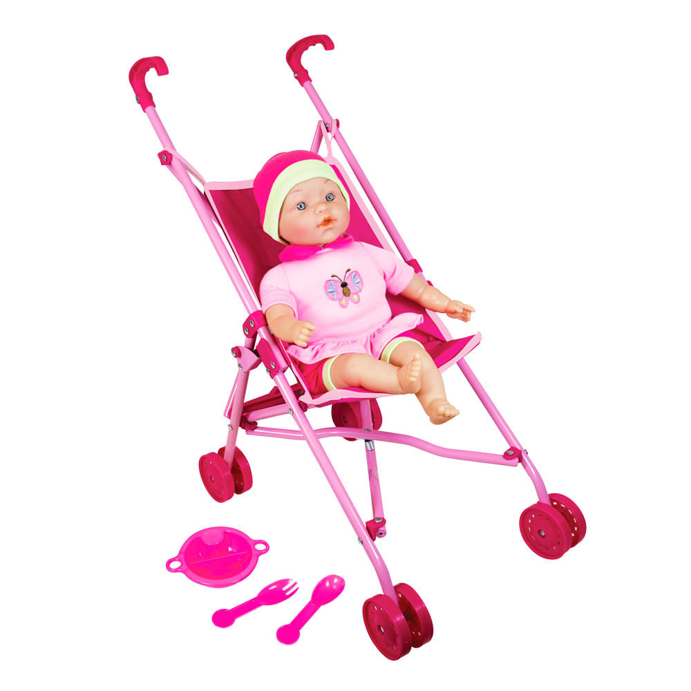 Muñeca Bebé Lissi Paseo en Coche