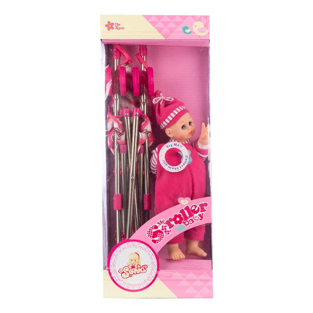 Muñeca Con Cochecito de Acero