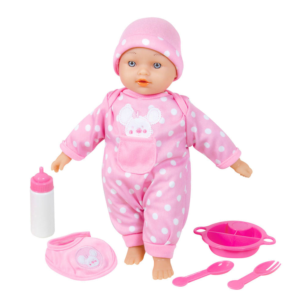 Muñeca Bebé Lissi Con Accesorios De Comer