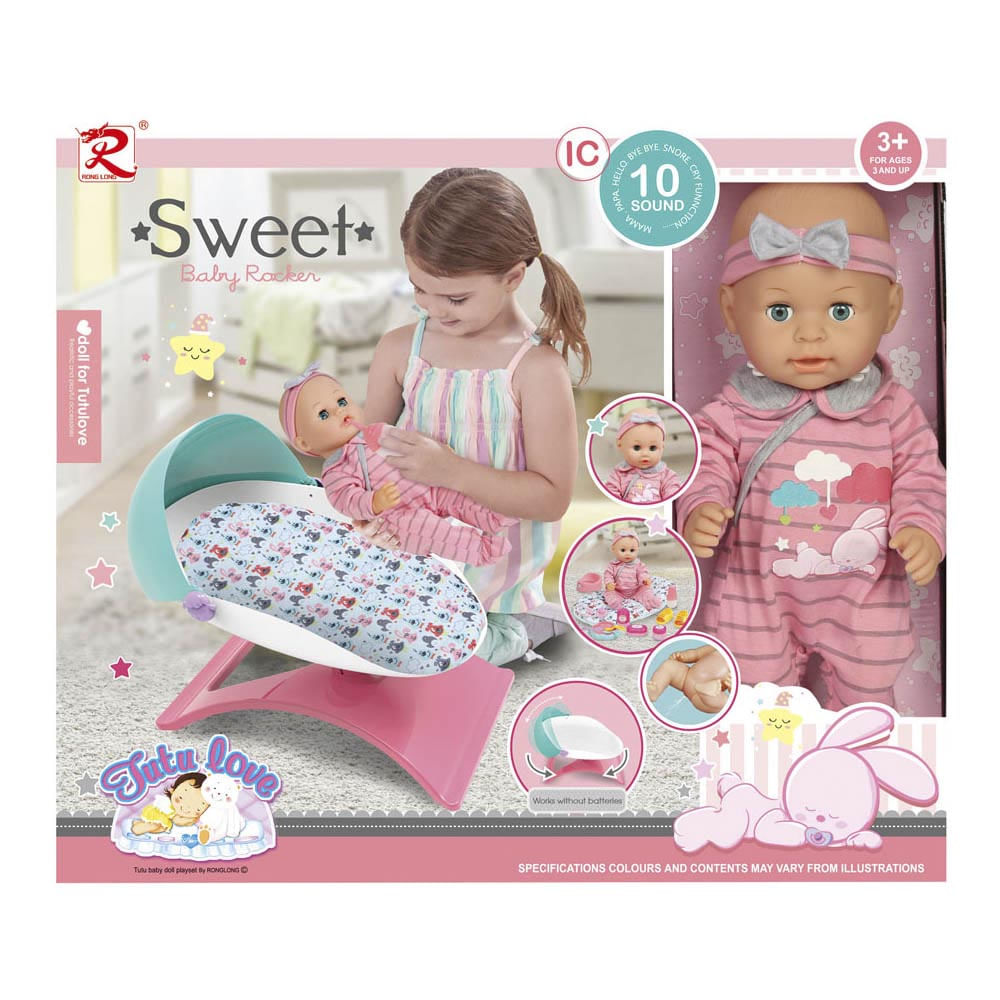 Muñeca Sweet Baby Con Cuna