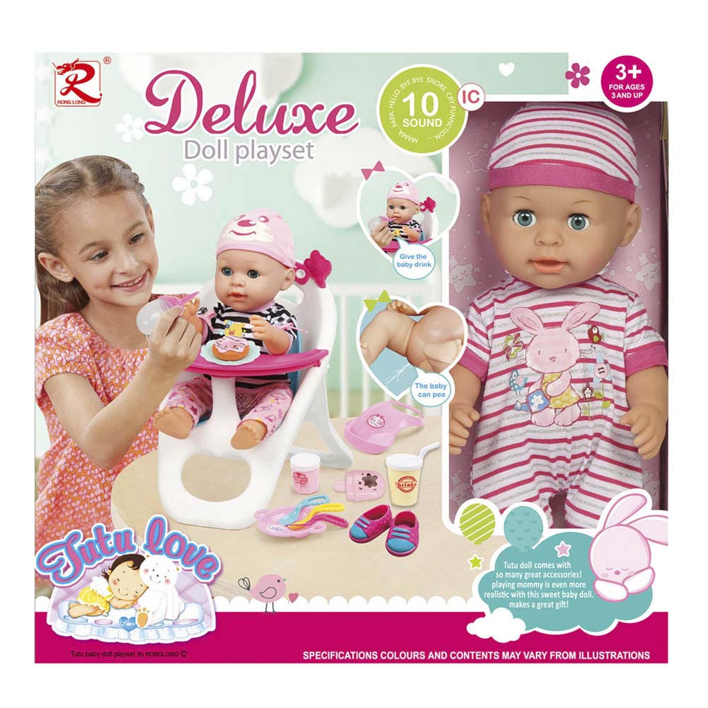 Muñeca Tutu love Con Silla De comer