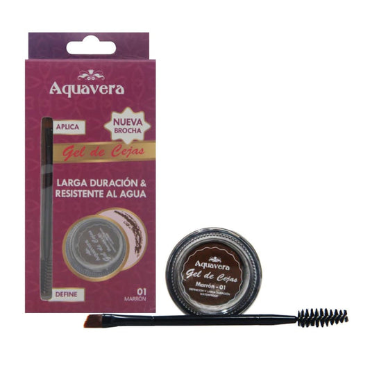Gel Perfeccionador De Cejas Aquavera Marrón