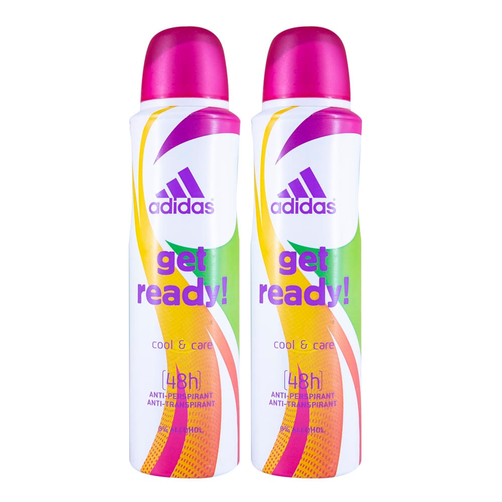 Desodorante Adidas Spray Get Ready Dama 2 Unidades