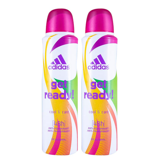 Desodorante Adidas Spray Get Ready Dama 2 Unidades