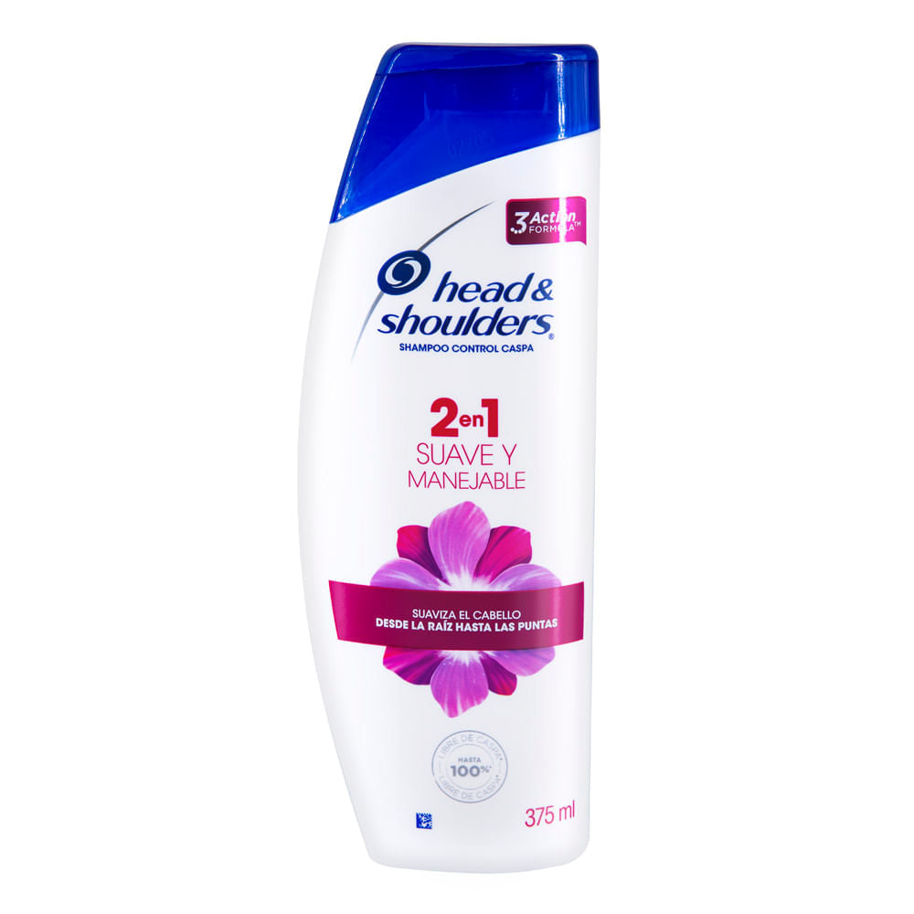 Shampoo Head & Shoulders 2 en 1 Suave y Manejable 375 ml