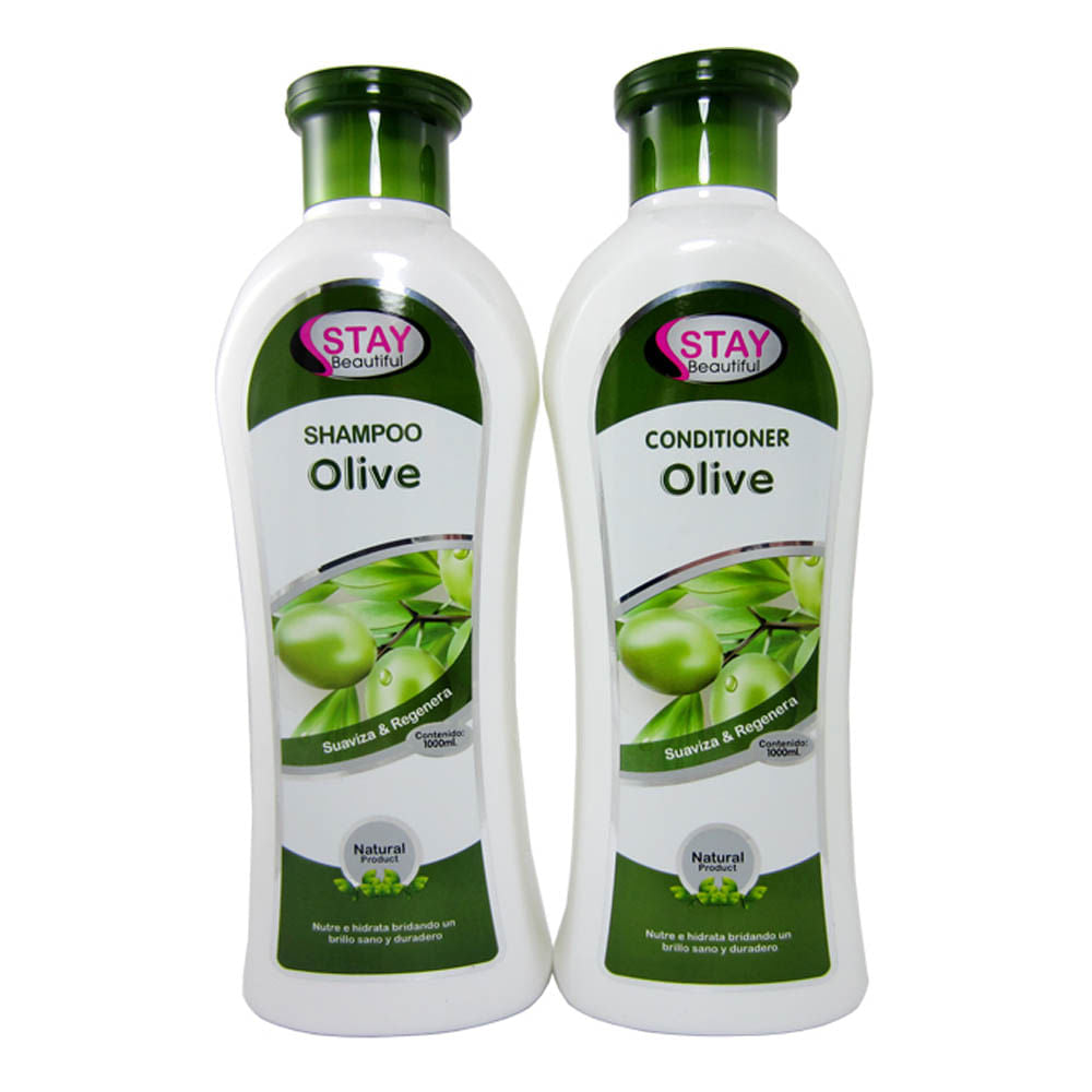 Set Shampoo y Acondicionador Stay Beautiful con Aceite de Oliva 1000ml