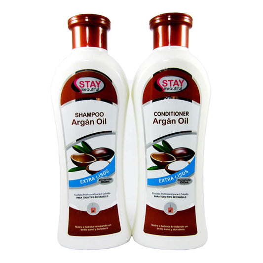 Shampoo y Acondicionador Stay Beautiful con Aceite de Argan 1000 ml