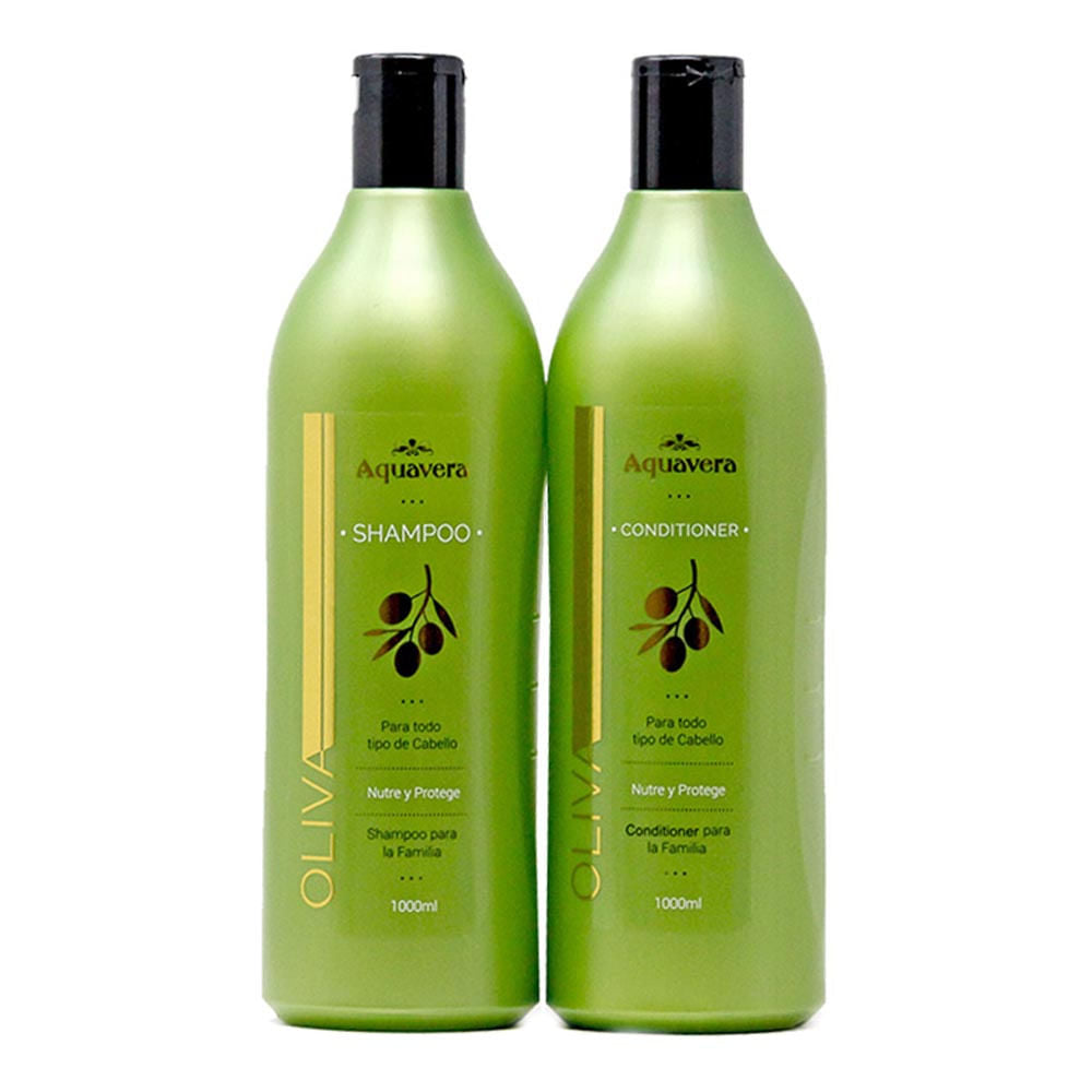 Shampoo y Acondicionador Aquavera Oliva 1000 ml