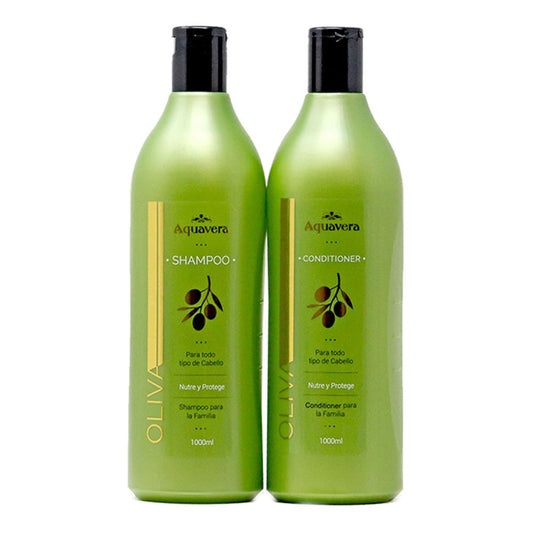 Shampoo y Acondicionador Aquavera Oliva 1000 ml
