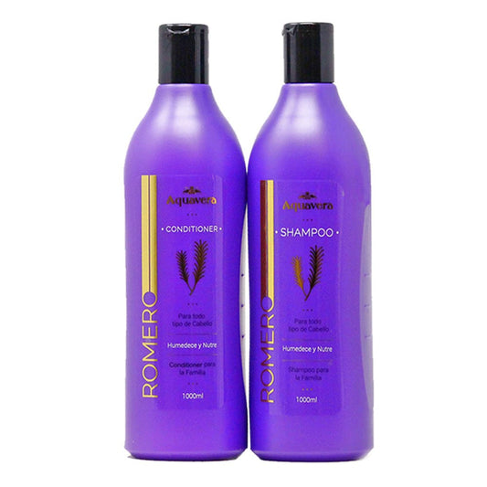 Shampoo y Acondicionador Aquavera Romero 1000 ml