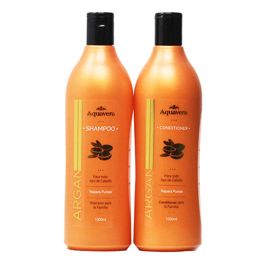 Shampoo y Acondicionador Aquavera Argan 1000 ml