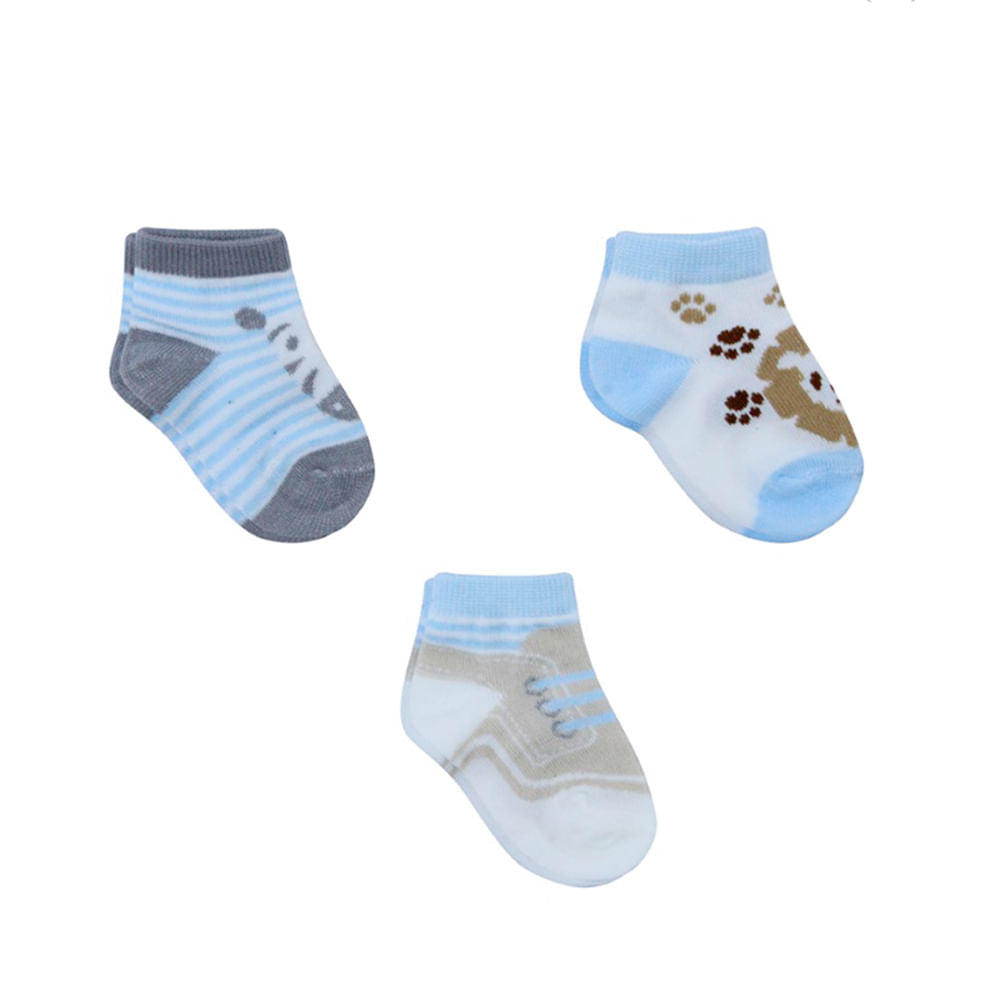 Medias Euro Baby Para Bebé Niño 6 - 12 Meses 3 Piezas