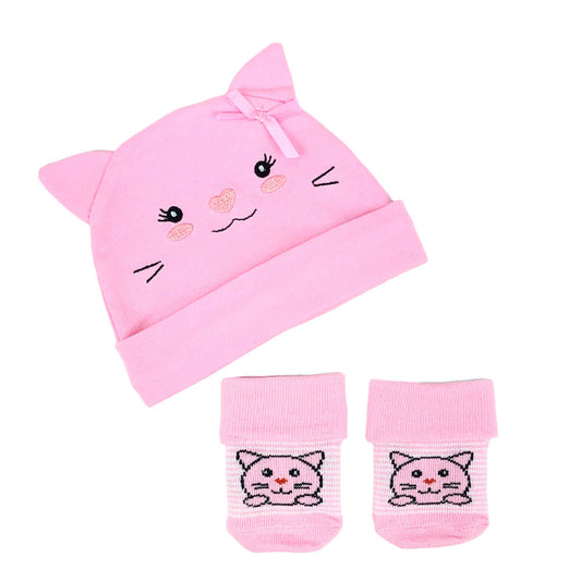 Medias Con Gorrito Euro Baby Para Bebé Niña Set 3 Piezas