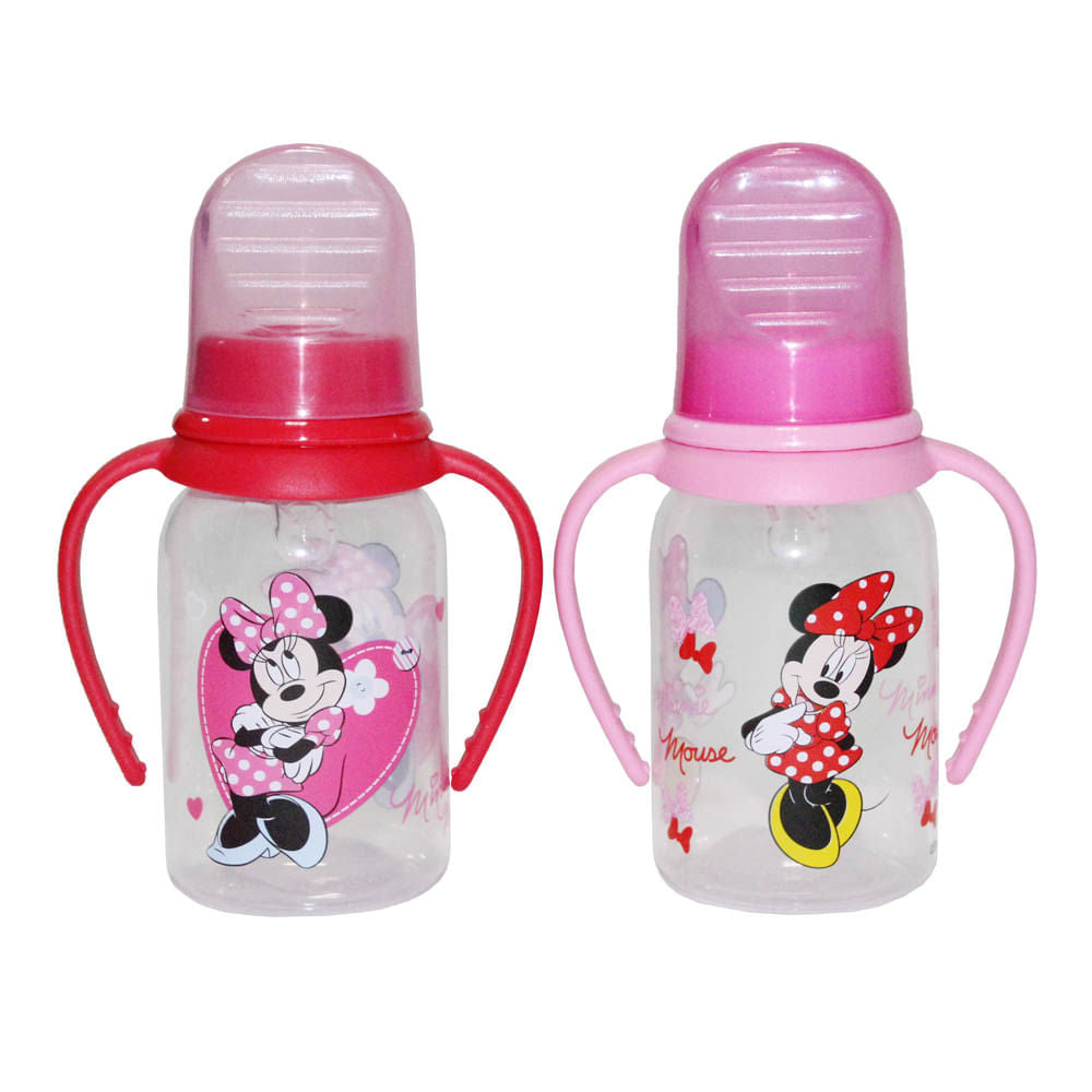 Biberón Plástica Disney Minnie Mouse con Agarradero 4 oz