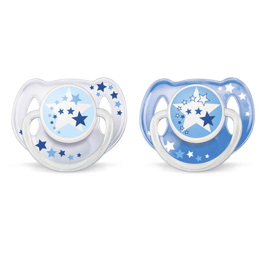 Chupón Nocturno Avent de Silicón 6-18 Meses de 2 Piezas