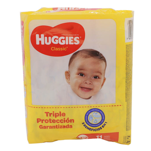 Pañales Desechables Huggies Classic Talla M de 11 Piezas